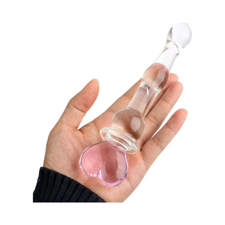 Consolador Crystal Corazón de Vidrio-4