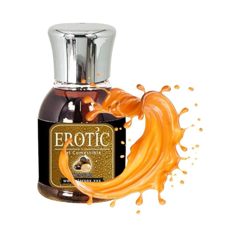 Gel Comestible Erotic Caramelo 30 ml para Masajes y Sexo Oral-0