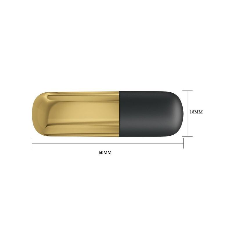 Mini Bala Vibradora Recargable Dorada-5
