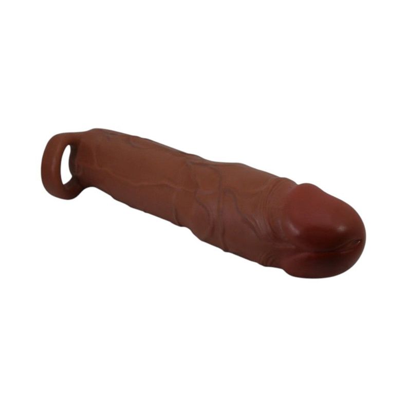 Funda Extensora y Engrosadora de Pene Gerd 19,5 cms Mulato-3