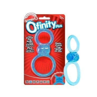 Anillo Vibrador Doble Ofinity Plus Azul-0