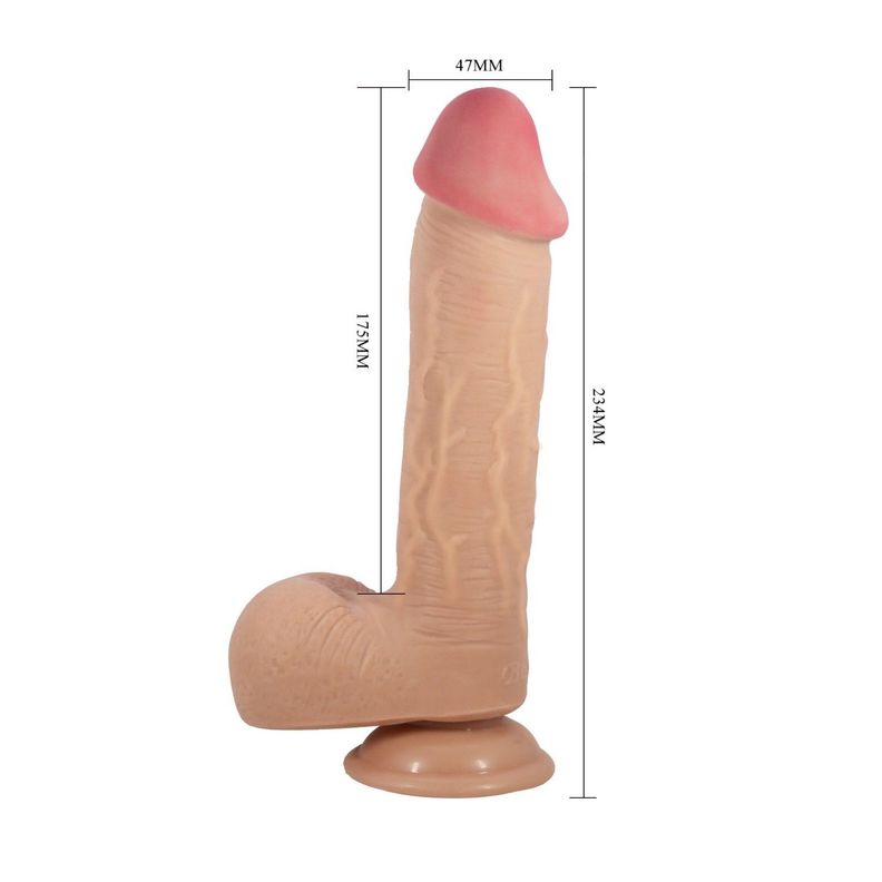 Consolador Realístico de Piel Deslizante-7