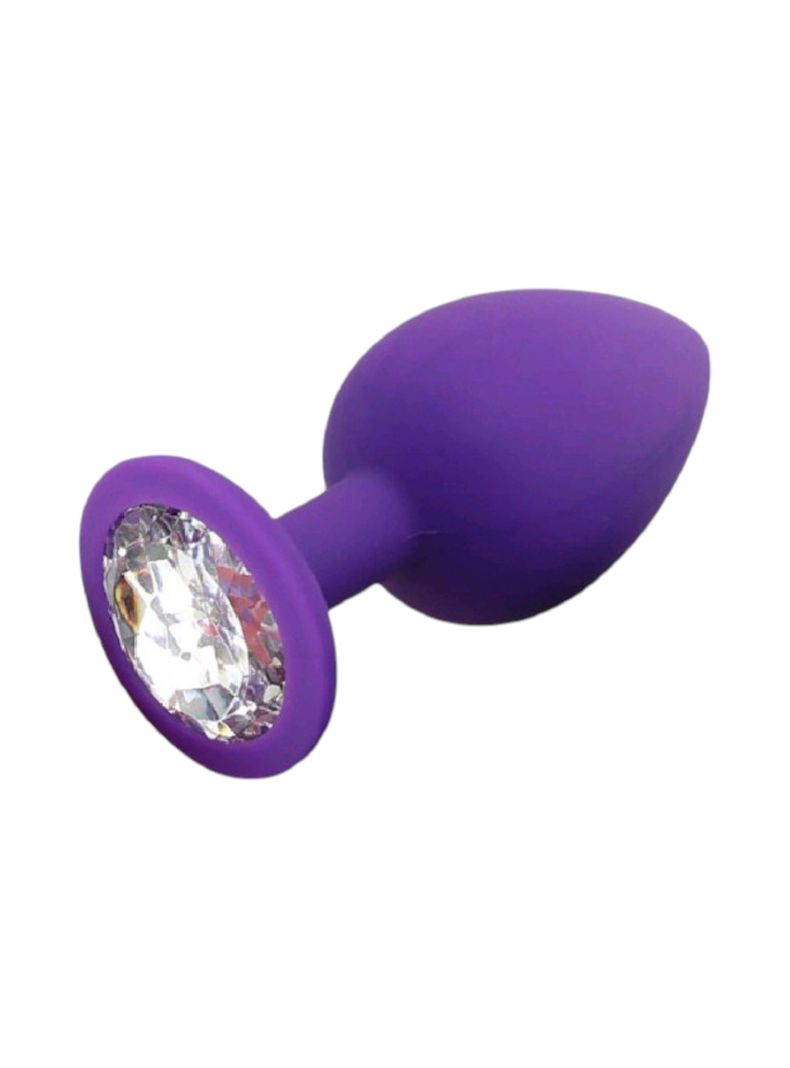 Plug Anal Silicona Morado - Talla M-0
