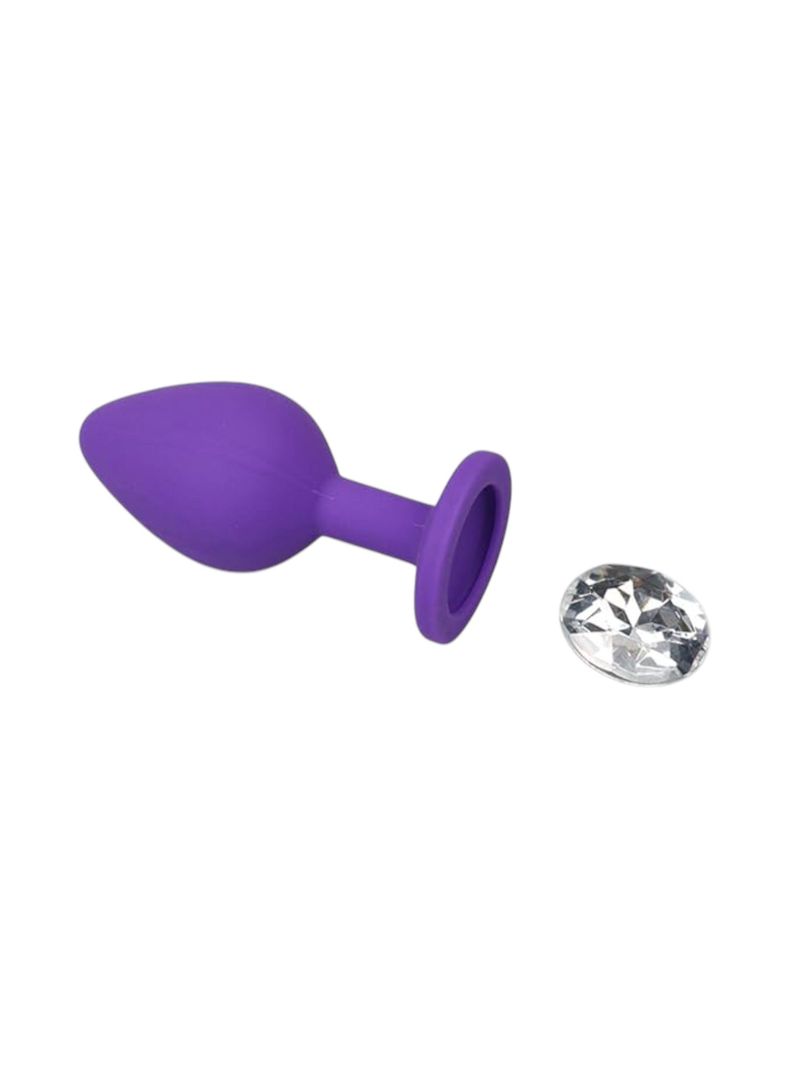 Plug Anal Silicona Morado - Talla M-1