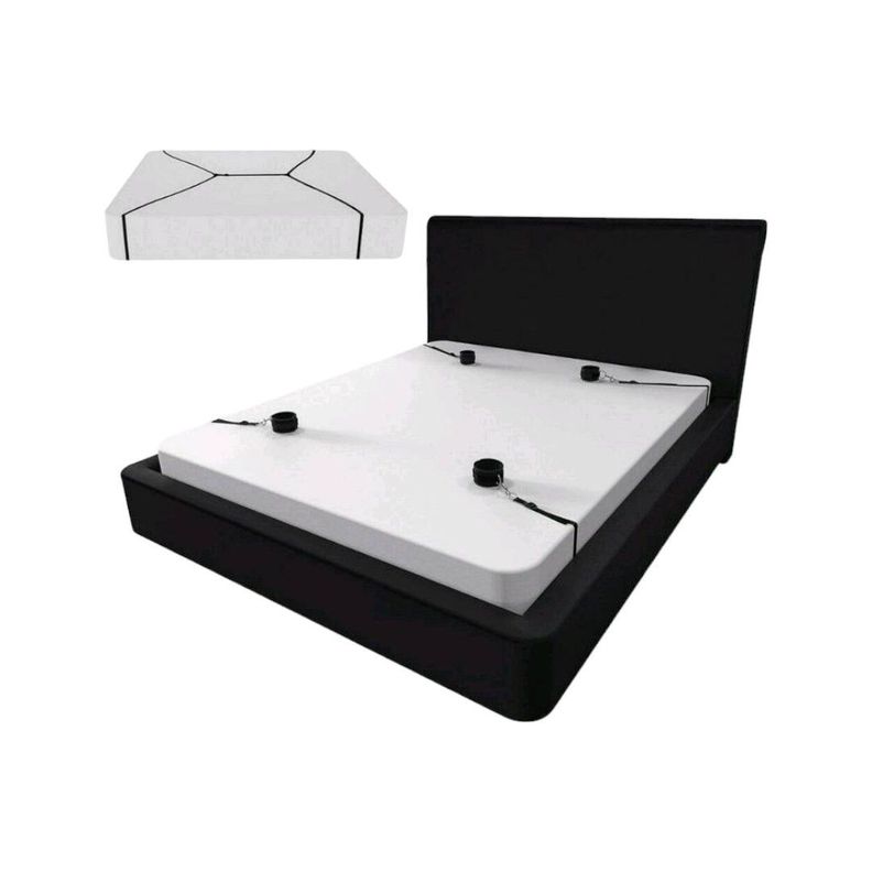  Inmovilizador de Brazos y Piernas para Cama - Negro-1