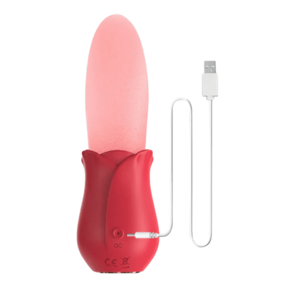 Rosa Vibradora con Lengua LickMe Recargable USB-2
