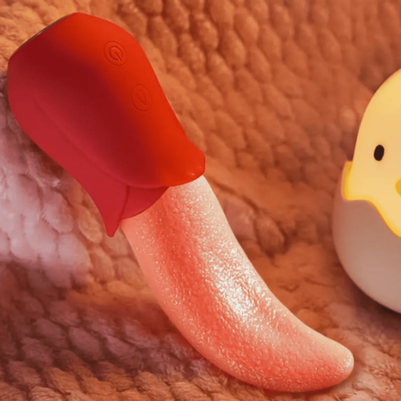 Rosa Vibradora con Lengua LickMe Recargable USB-6
