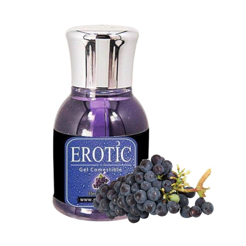 Gel Comestible Erotic Uva 30 ml para Masajes y Sexo Oral-0