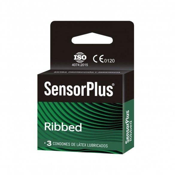 Preservativos Sensor Plus Ribbed 3 Un-0