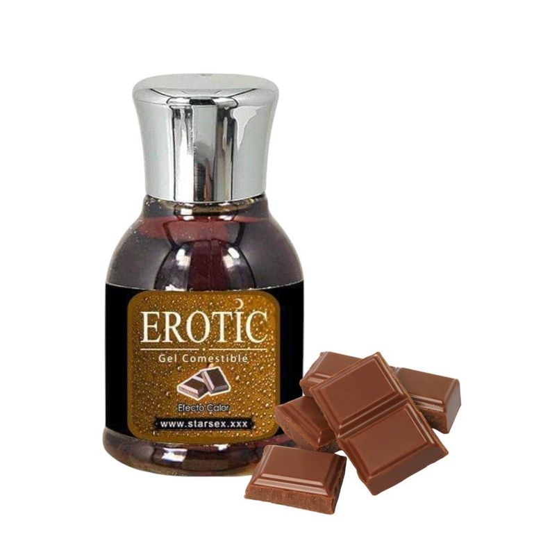  Gel Comestible Erotic Chocolate 30 ml para Masajes y Sexo Oral-0