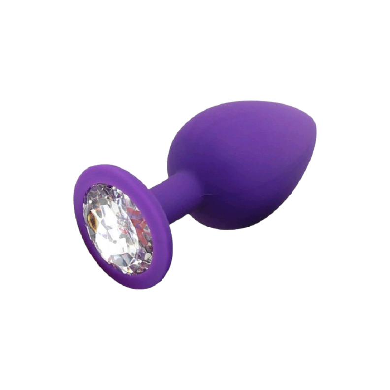 Plug Anal Silicona Morado - Talla S-0