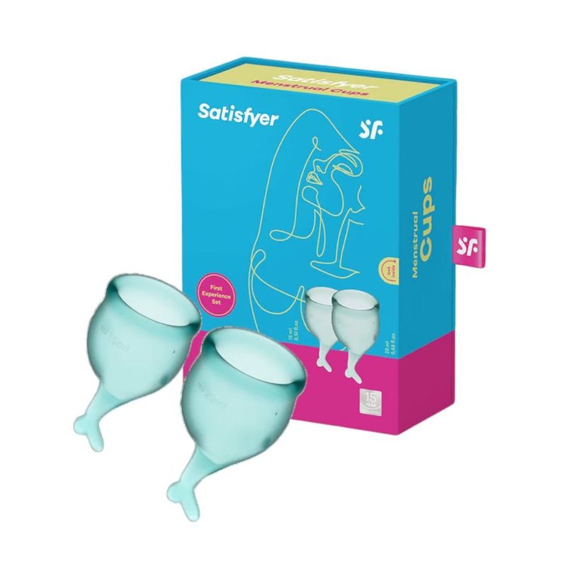 Satisfyer Set de 2 Copitas Menstruales Feel Secure Verde-0