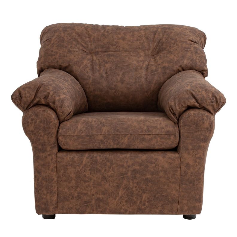 Sofa Mateo 1 Cuerpos - Cuero Sintetico Auris Vintage Moderno Premium