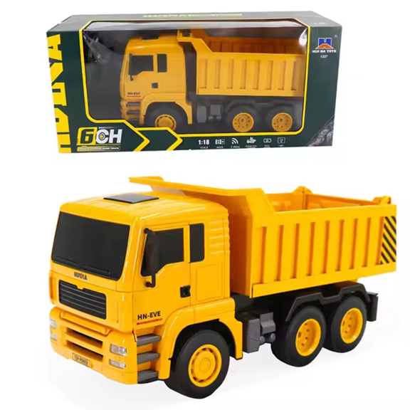 Camión Electrico Volquete RC Huina 1337 1:18 6CH 2.4GHz Recargable-1