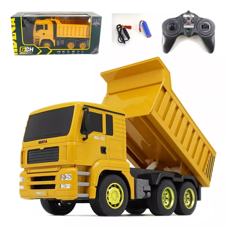 Camión Electrico Volquete RC Huina 1337 1:18 6CH 2.4GHz Recargable-3