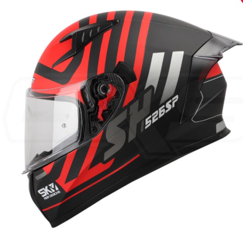 Casco Moto Shaft 526sp Integral Turbo Negro Rojo-2
