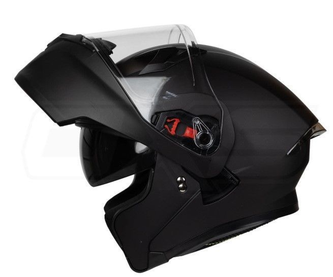 Casco moto ich 3120 solid negro opaco abatible con sun visor certificación dot-1