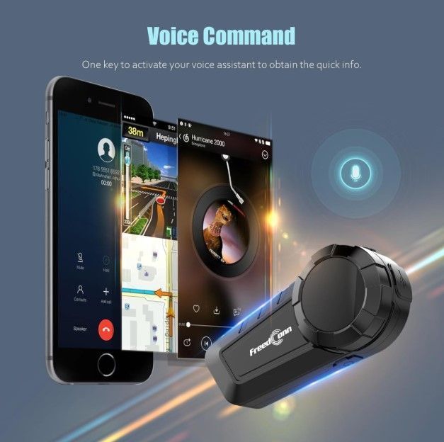 Manos Libres Freedconn KY pro Para Casco Moto IP65 Intercomunicador 6 vías-2