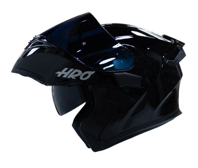 Casco Moto Hro 3400dv solid ng brillo az Abatible Sun Visor Certificación Dot-1
