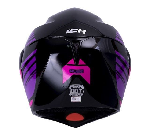 Casco Moto Ich 3110 Auge mr Abatible Con Sun Visor Certificación Dot 3cv-2