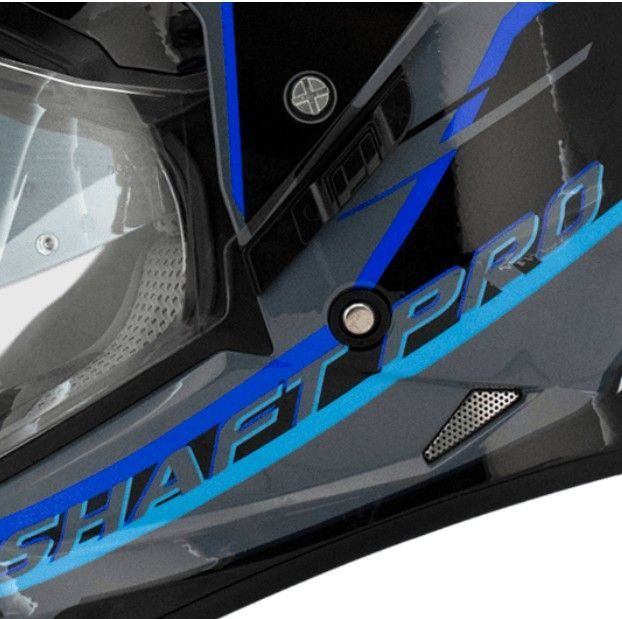 Casco Moto Shaft Pro Mx-370dv Multipropósito Tourismo gr.m az Sun Visor Norma Europea Ecer-2205-1