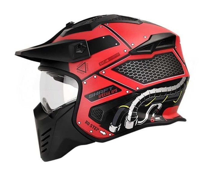Casco Moto Shaft 225 Pilot Undercover rj tr Abierto con Mascara Removible-0