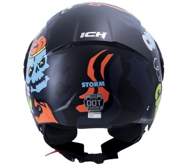 Casco Moto Ich 102 Storm az sm Abierto Con Viscera Urbano Talla XL-1