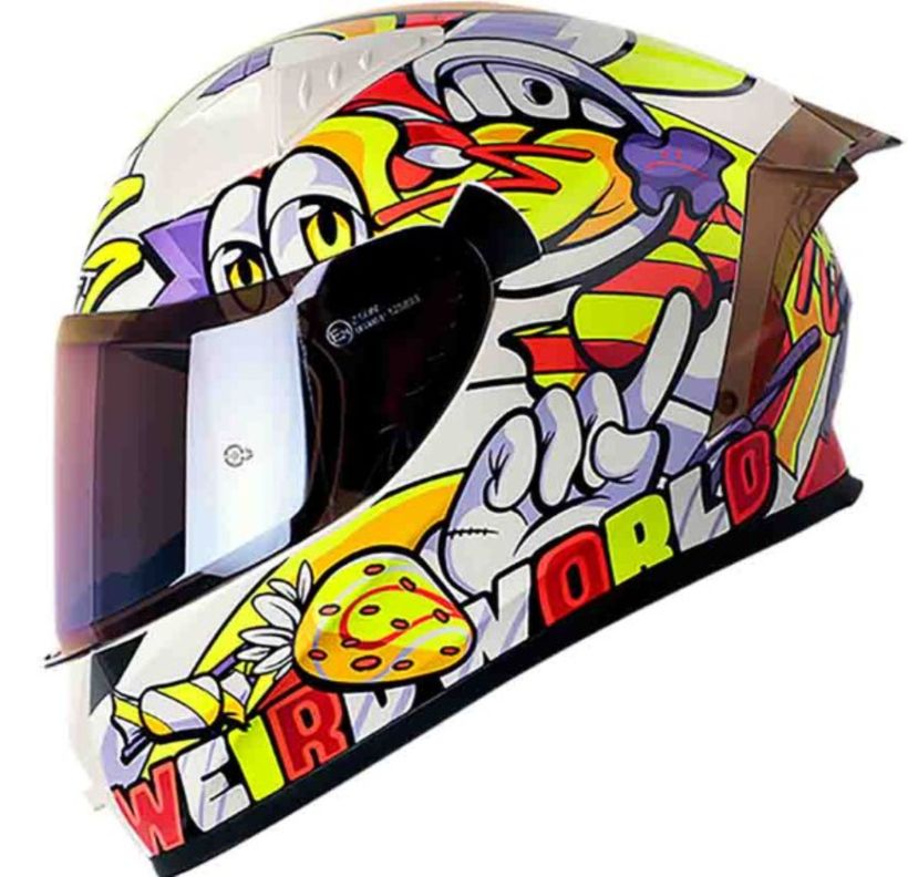 Casco Moto Shaft 526sp Evo Weird Blanco Integral-0