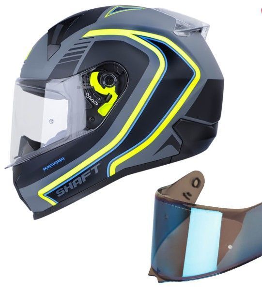 Casco Moto Shaft 560 Integral Lemans Gris Amarillo Negro-0
