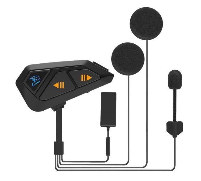 Manos libres para casco moto freedconn fg bluetooth e intercomunicador-0