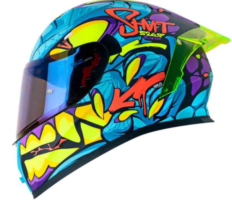 Casco Moto Shaft 526SP Evo Weird Azul Integral-0
