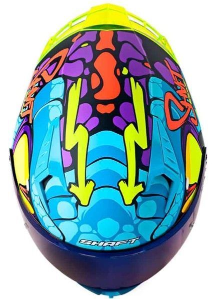 Casco Moto Shaft 526SP Evo Weird Azul Integral-1