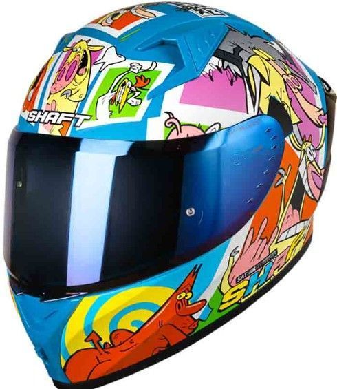 Casco Moto Shaft 526SP Evo Weird Azul Integral-4