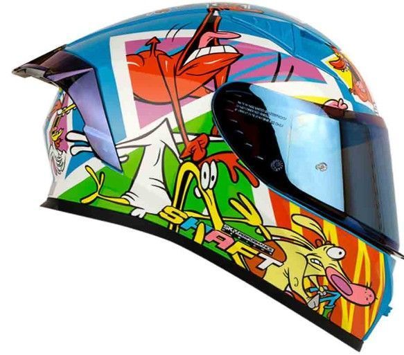 Casco Moto Shaft 526SP Evo Weird Azul Integral-5