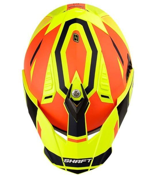Casco Moto Shaft MX-380 Multiproposito Rebel Amarillo Naranjo Negro-1