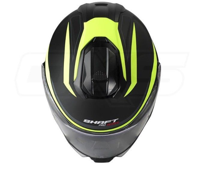 Casco Moto Shaft Pro 4100dv Abatible Legend Negro Mate Amarillo Sun Visor-1