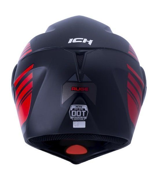 Casco Moto Ich 3110 Auge rj Abatible Con Sun Visor Certificación Dot 3cv-0