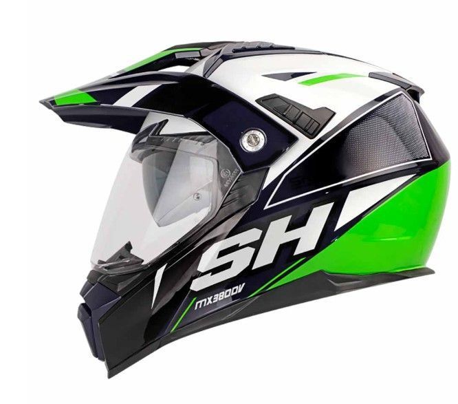 Casco Moto Shaft MX-380 Multiproposito Rebell Azul Navy-0