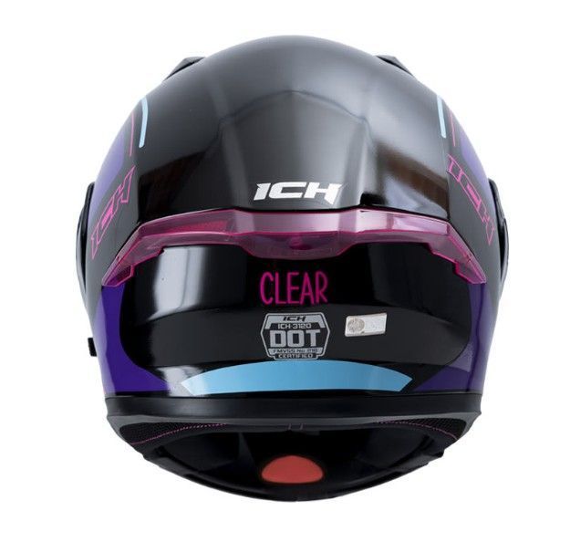 Casco Moto Ich 3120 Clear fc Abatible Con Sun Visor Certificación Dot 3cv-2