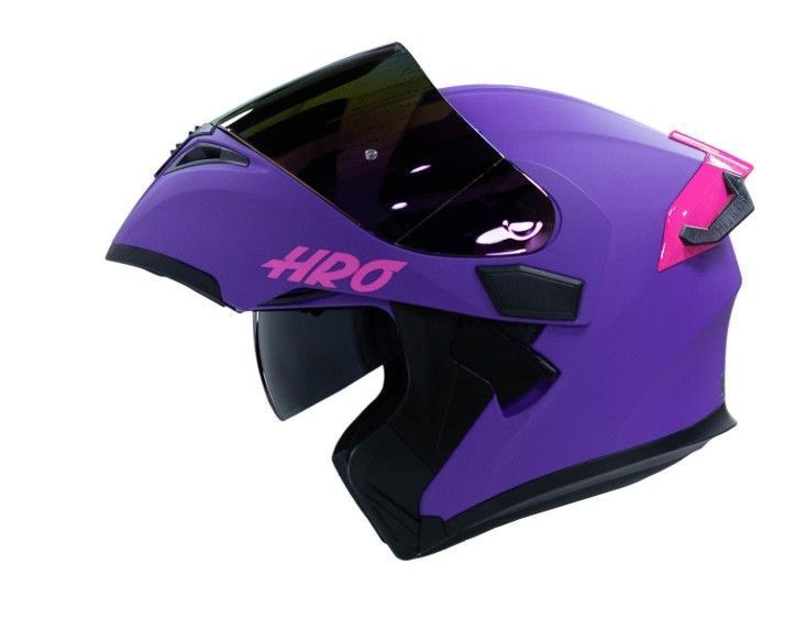 Casco Moto Hro 3400dv solid mr fc Abatible Sun Visor Certificación Dot-1