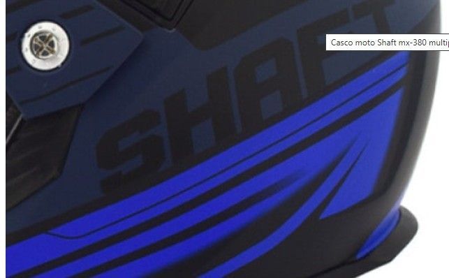 Casco Moto Shaft mx-380 Multipropósito Faded Az.Vay.M Az Con Sun Visor Norma Ecer-1