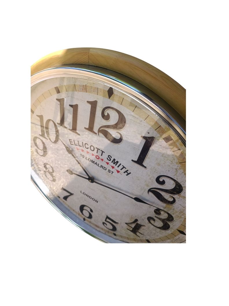 RELOJ PARED GRANDE  73 CM METAL VINTAGE SMITT-2