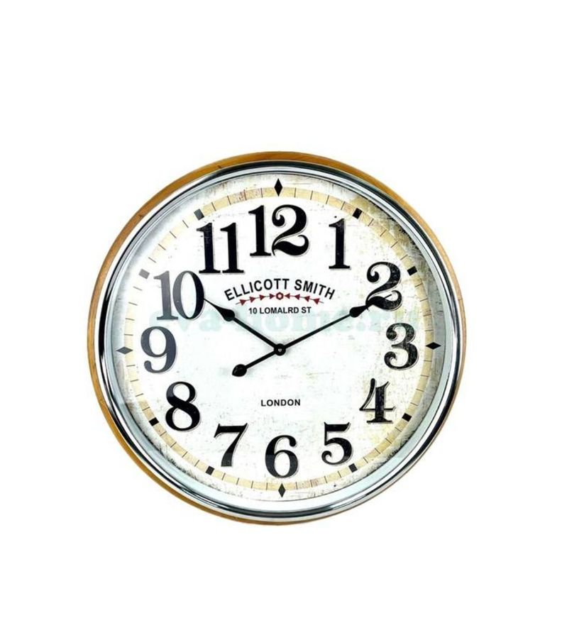 RELOJ PARED GRANDE  73 CM METAL VINTAGE SMITT-1