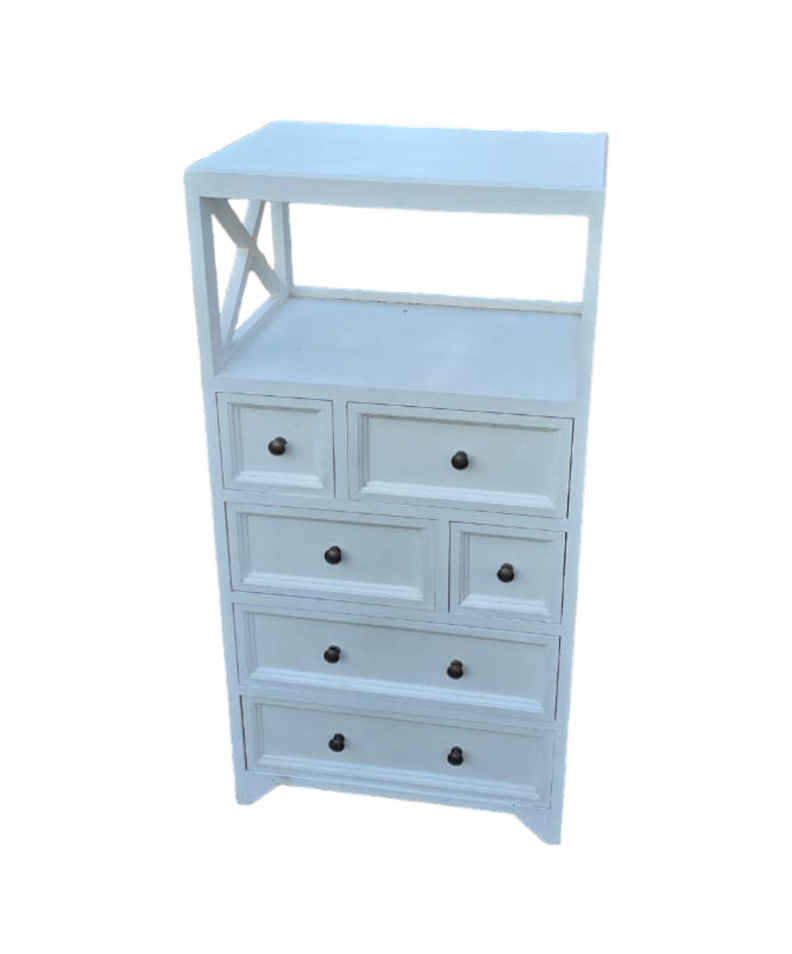 MUEBLE CAJONERA MADERA SHABBY CHIC BLANCO -2