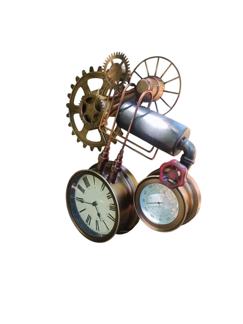 RELOJ PARED MODERNO INDUSTRIAL CAÑERIAS-0