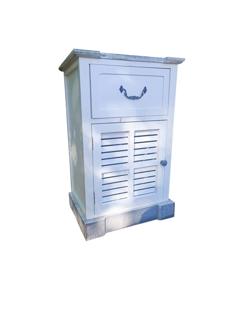 VELADOR MADERA BLANCO CON BASE GRIS-1