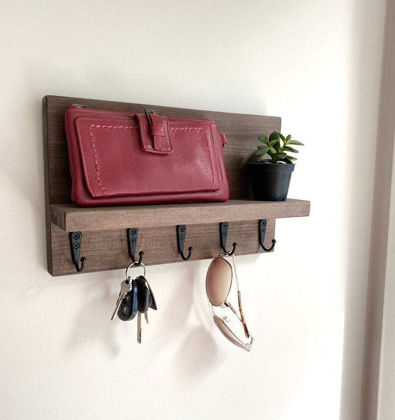 Porta Organizador De Llaves Madera Rustico-2