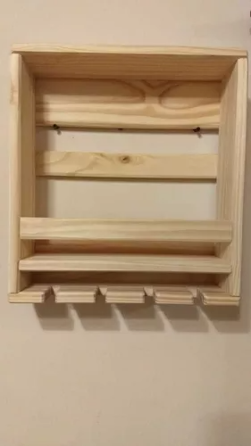 Porta Botellas Y Copas Decoración De Madera Rustico-2
