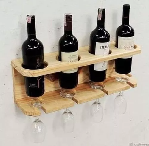  mini Cava Colgante De Madera Para Vinos Estilo Rústico De Pared-1
