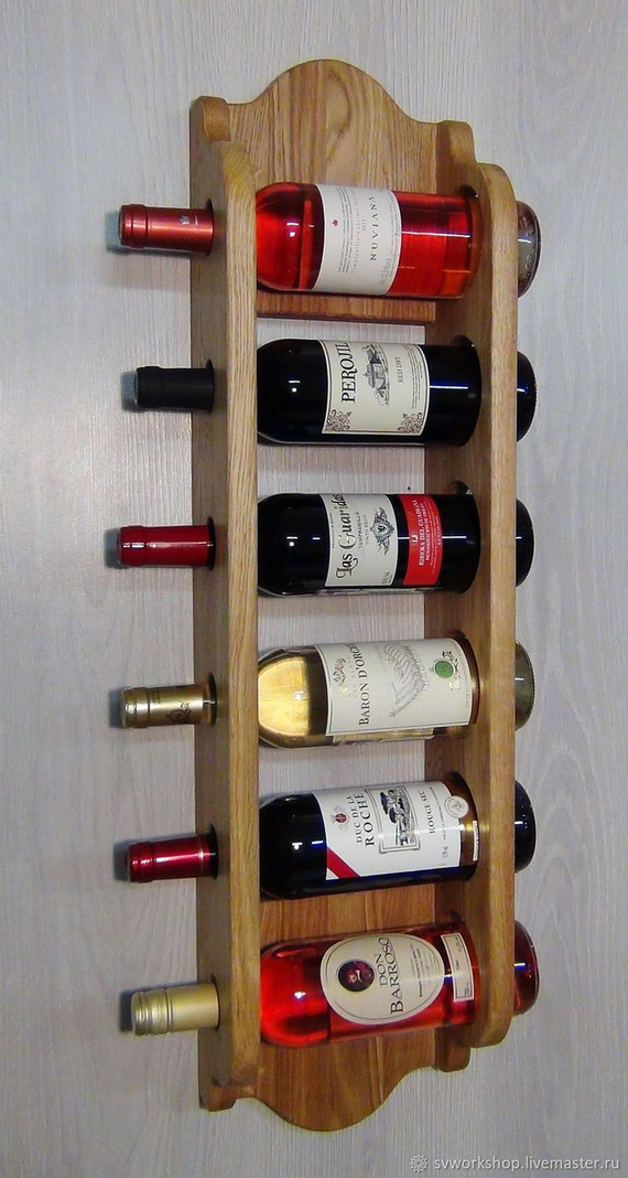 Porta Botella Para Vino De Madera Soporte 6vinos-1